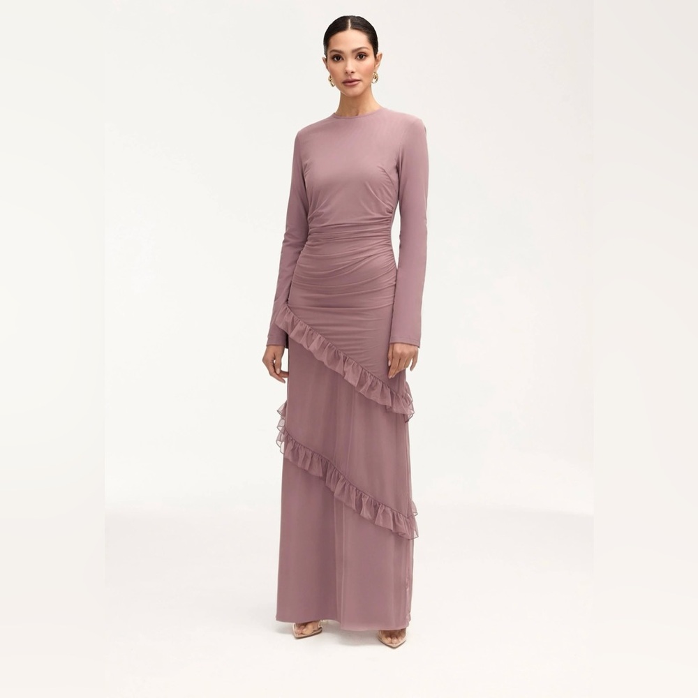 Sabrina Waterfall Maxi Dress - Twilight Mauve